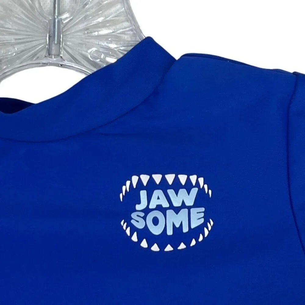 Carters Just One You Baby Boys Long Sleeve Rash Guard Jawsome Blue Size 18M - Picture 3 of 6